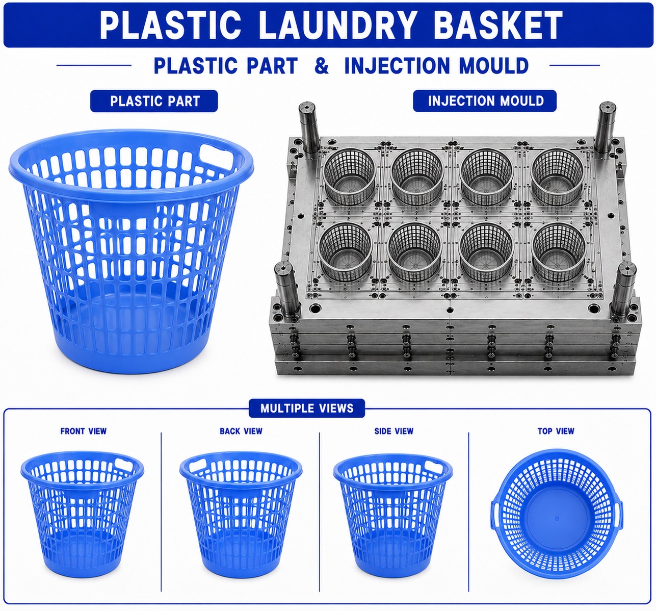Plastic Laundry Basket Mould and Moulding Service